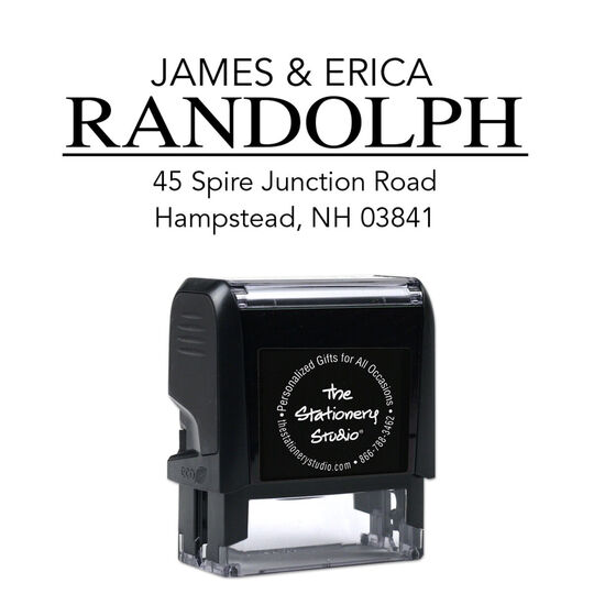 Randolph Rectangular Address Self-Inking Stamp